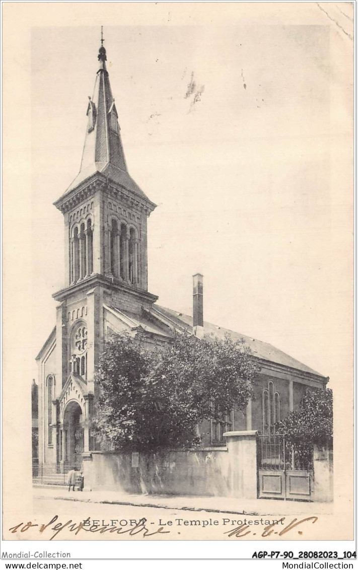 AGPP7-0647-90 - BELFORT-VILLE - Le Temple Protestant  - Belfort - Stadt