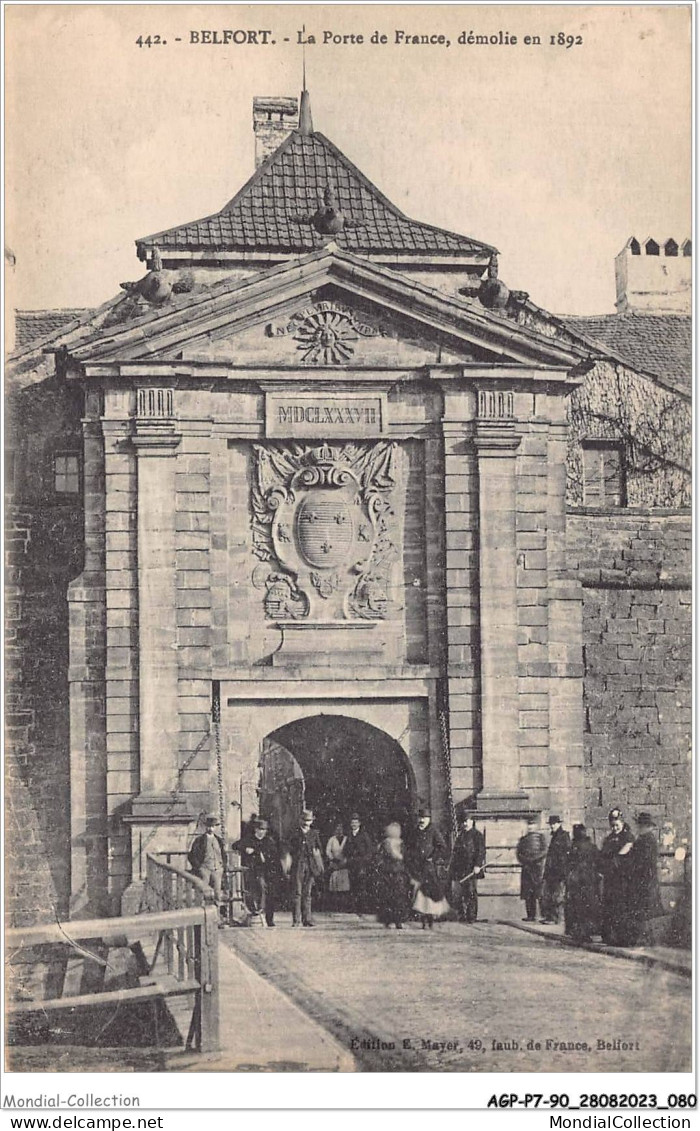 AGPP7-0635-90 - BELFORT-VILLE - La Porte De France, Démolie En 1892 - Belfort - City