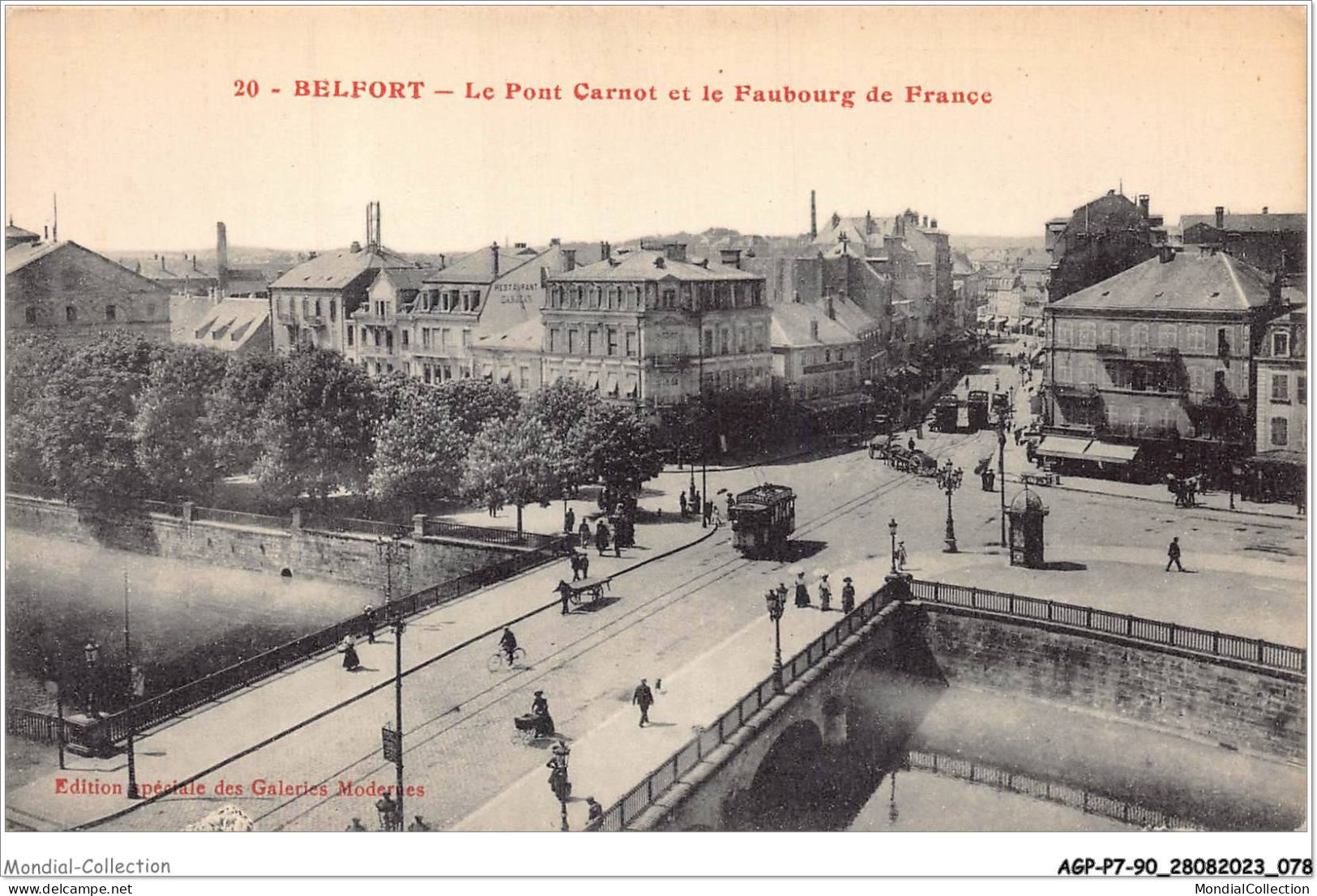 AGPP7-0634-90 - BELFORT-VILLE - Le Pont Carnot Et Le Faubourg De France  - Belfort - Stad