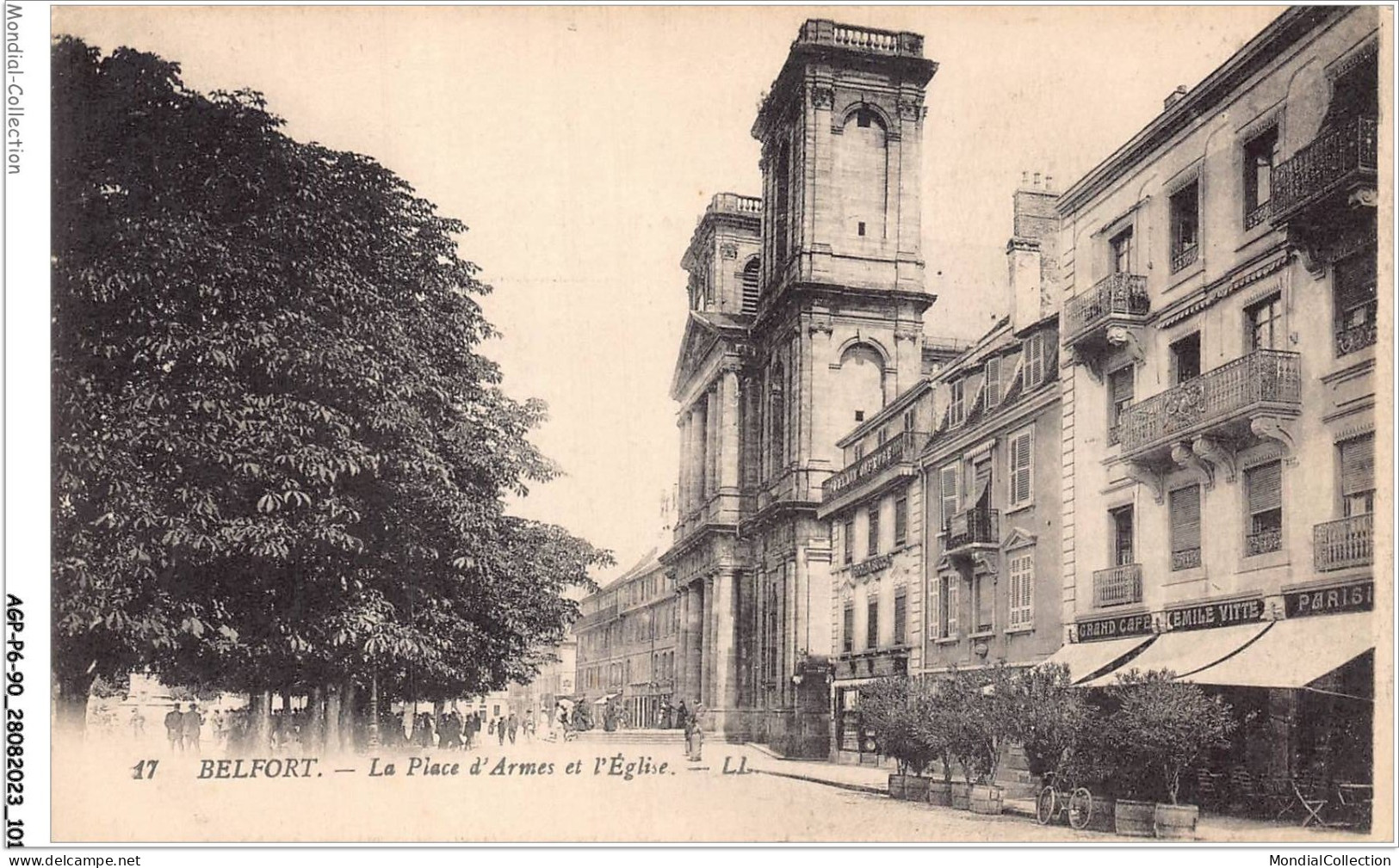 AGPP6-0576-90 - BELFORT-VILLE - La Place D'armes Et L'église  - Belfort - Stad