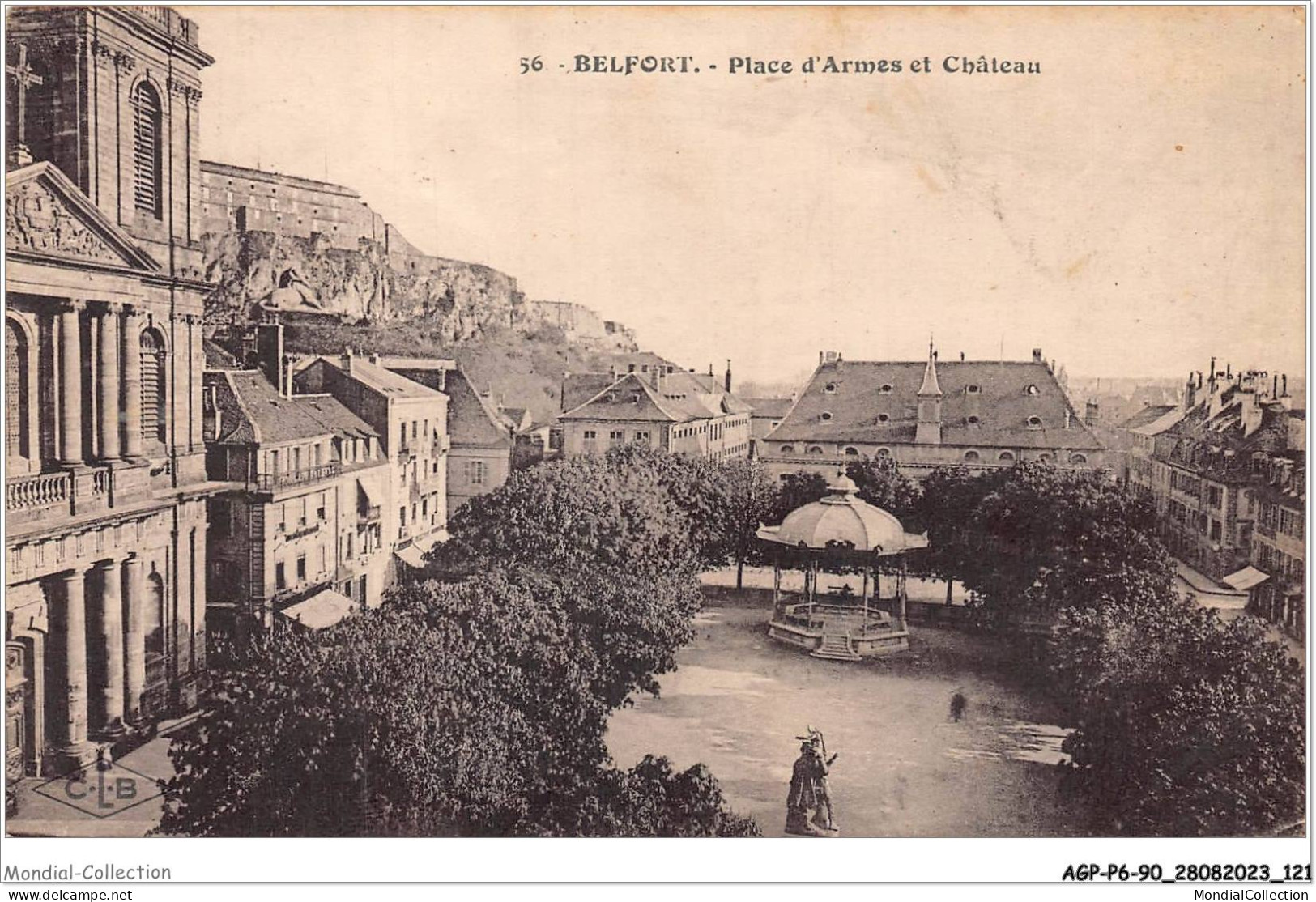 AGPP6-0586-90 - BELFORT-VILLE - Place D'armes Et Chateau  - Belfort - Ville