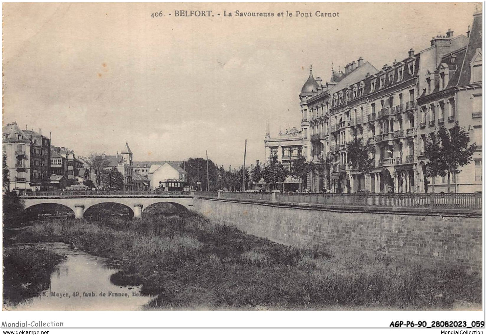 AGPP6-0555-90 - BELFORT-VILLE - La Savoureuse Et Le Pont Carnot  - Belfort - Stadt