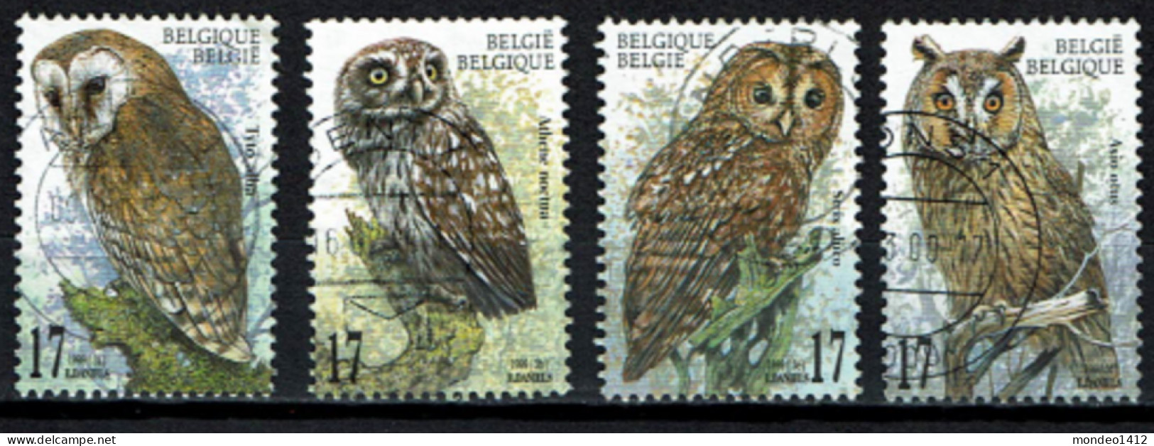 België 1999 OBP 2805/2808 - Y&T 2805/08 - Nature, Chouettes Et Hibou, Natuur, Uilen - Gebruikt