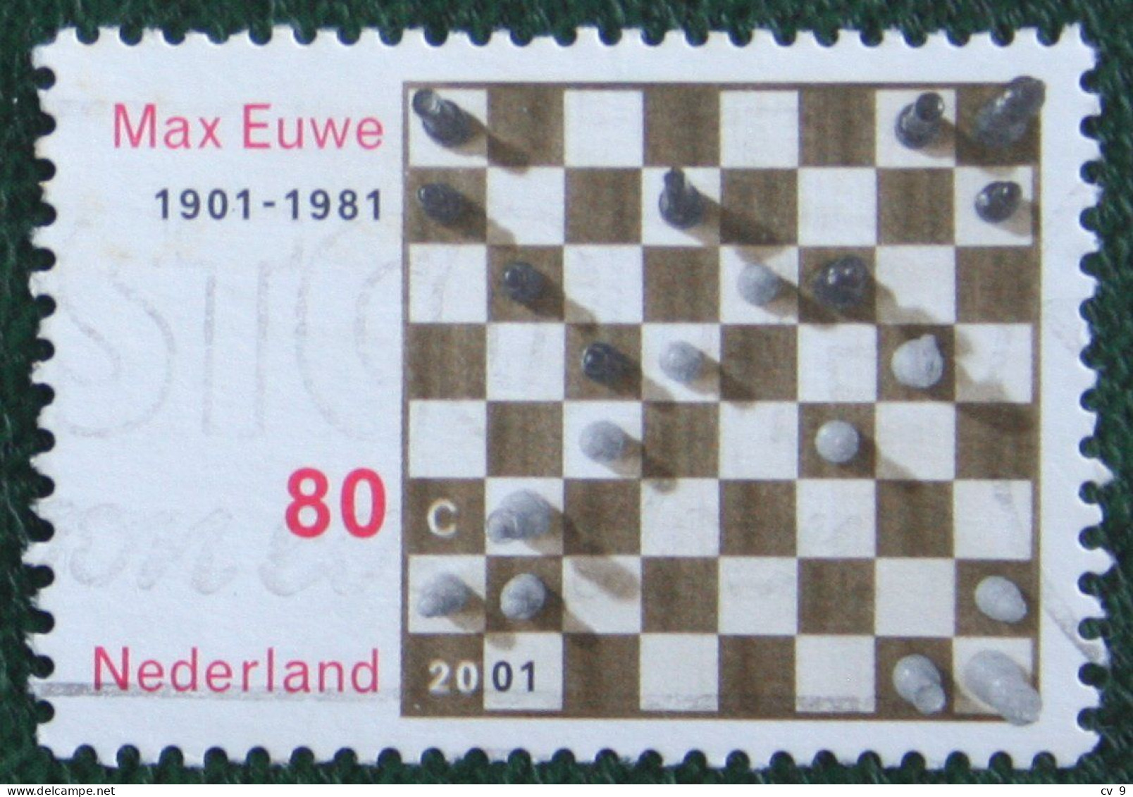 Stamps  Max Euwe Schaken Chess Schach  NVPH 1969 A (Mi 1972) 2001 Gestempeld / Used NEDERLAND / NETHERLANDS - Oblitérés