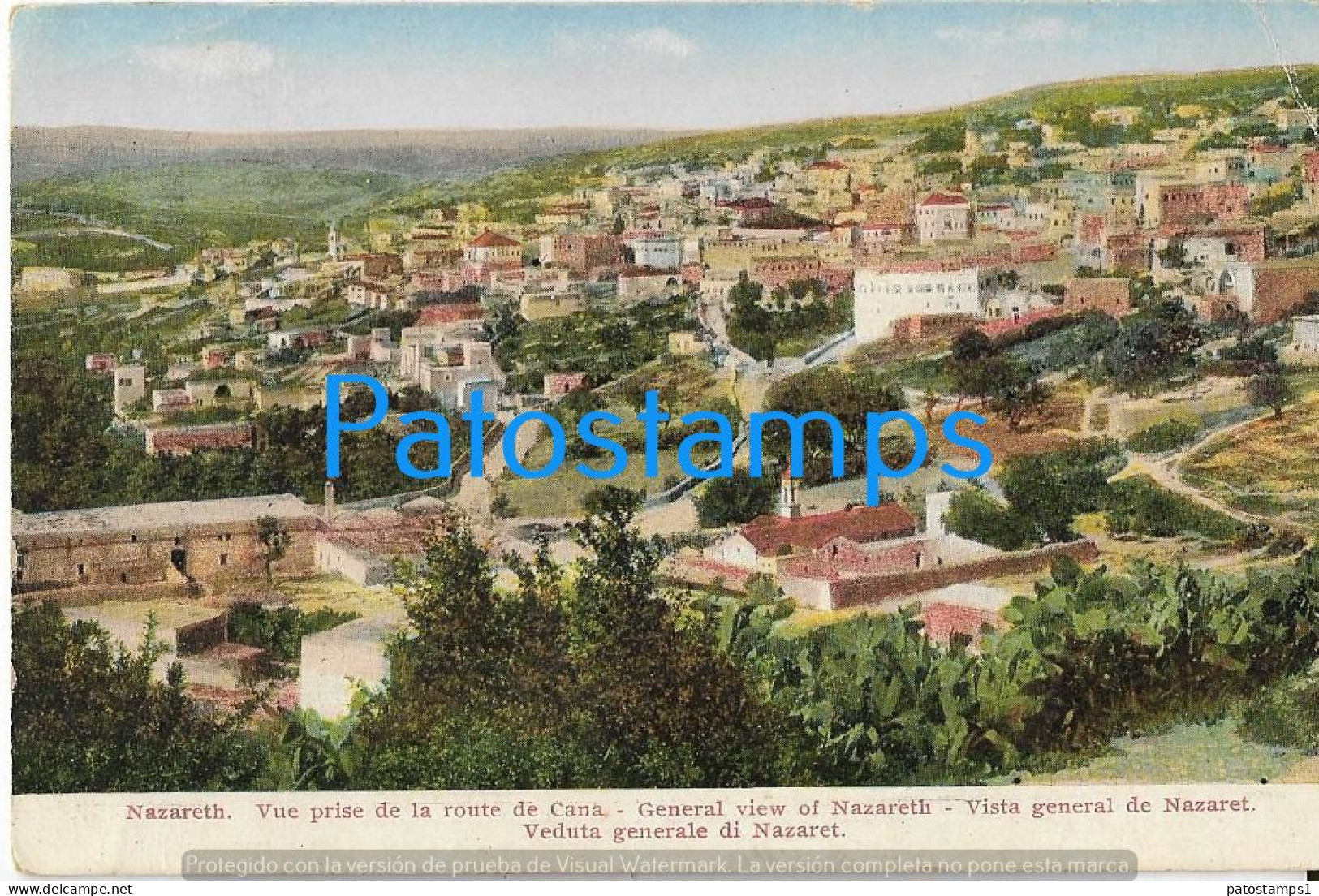 228725 ISRAEL NAZARETH VIEW GENERAL POSTAL POSTCARD - Israele