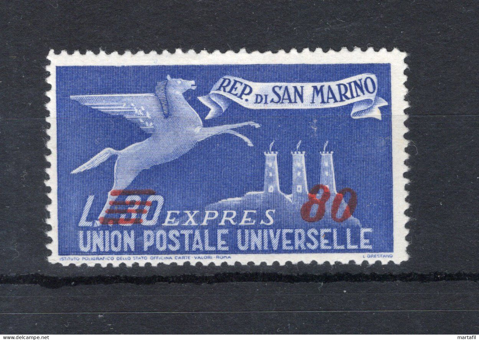 1947-48 SAN MARINO ESPRESSO N.20 MNH ** - Sellos De Urgencia