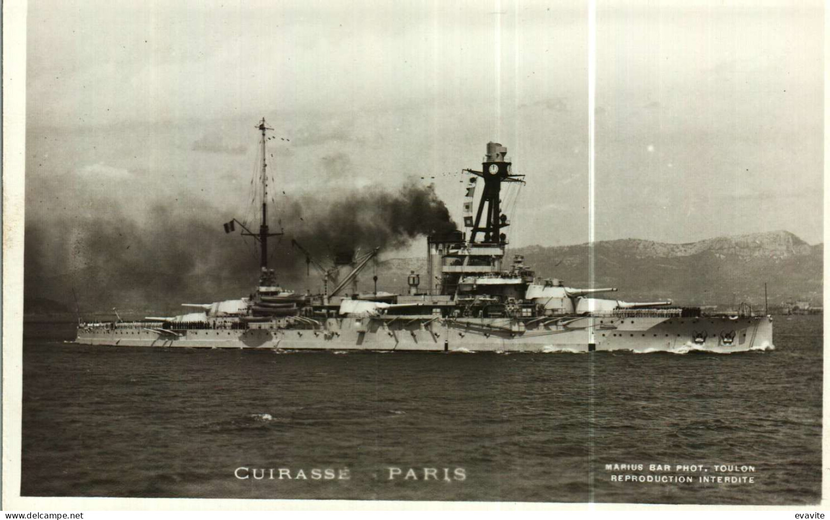 CPSM Photo  -  Le Paquebot Militaire     CUIRASSE   Paris - Guerra