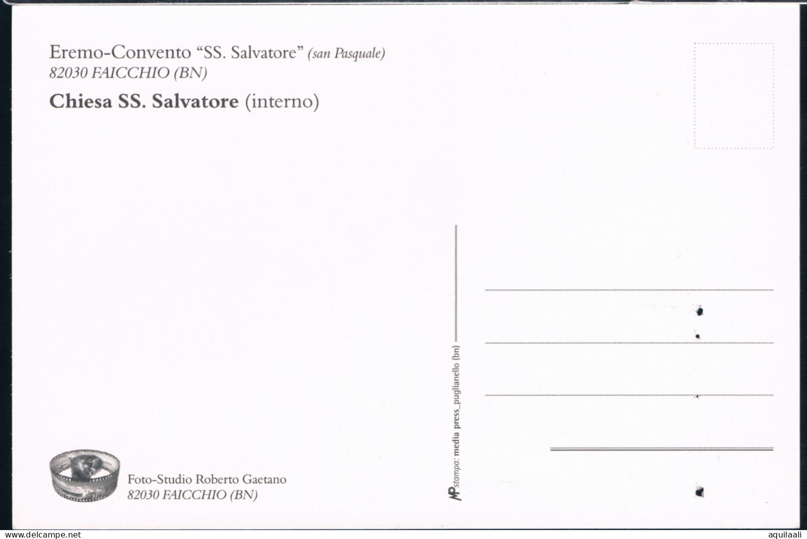 Italia, Faicchio. Convento "SS. Salvatore", Interno Della Chiesa. Nuova Non Viaggiata. - Benevento