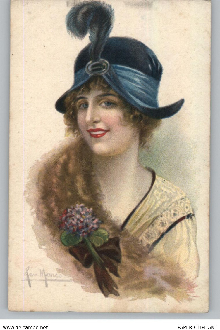 KÜNSTLER / Artist - JAN MARCOS, Complete Set # 2037, Glamour, Beautiful Wifes With Hats - Autres & Non Classés