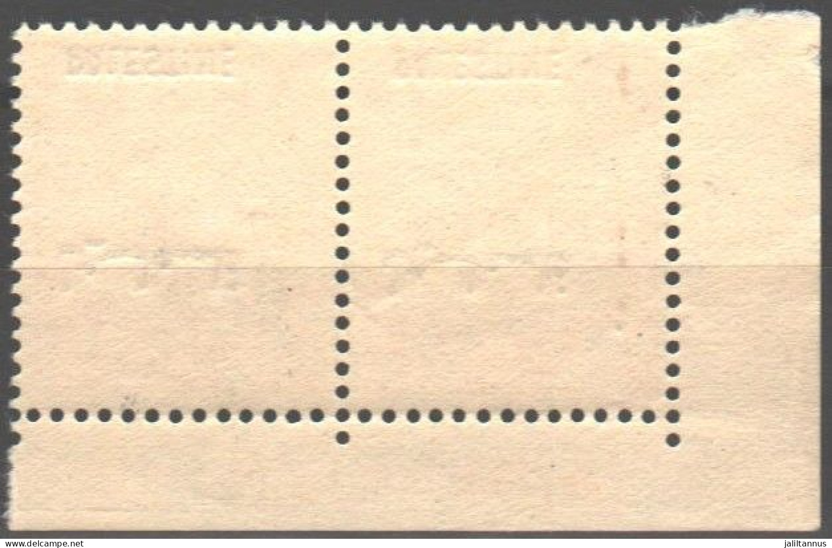 JORDAN PALESTINE - PAIR  STAMPS INVERTED POSTAGE DUE OVP VR - NO S.G ( PD23a) - Jordanie