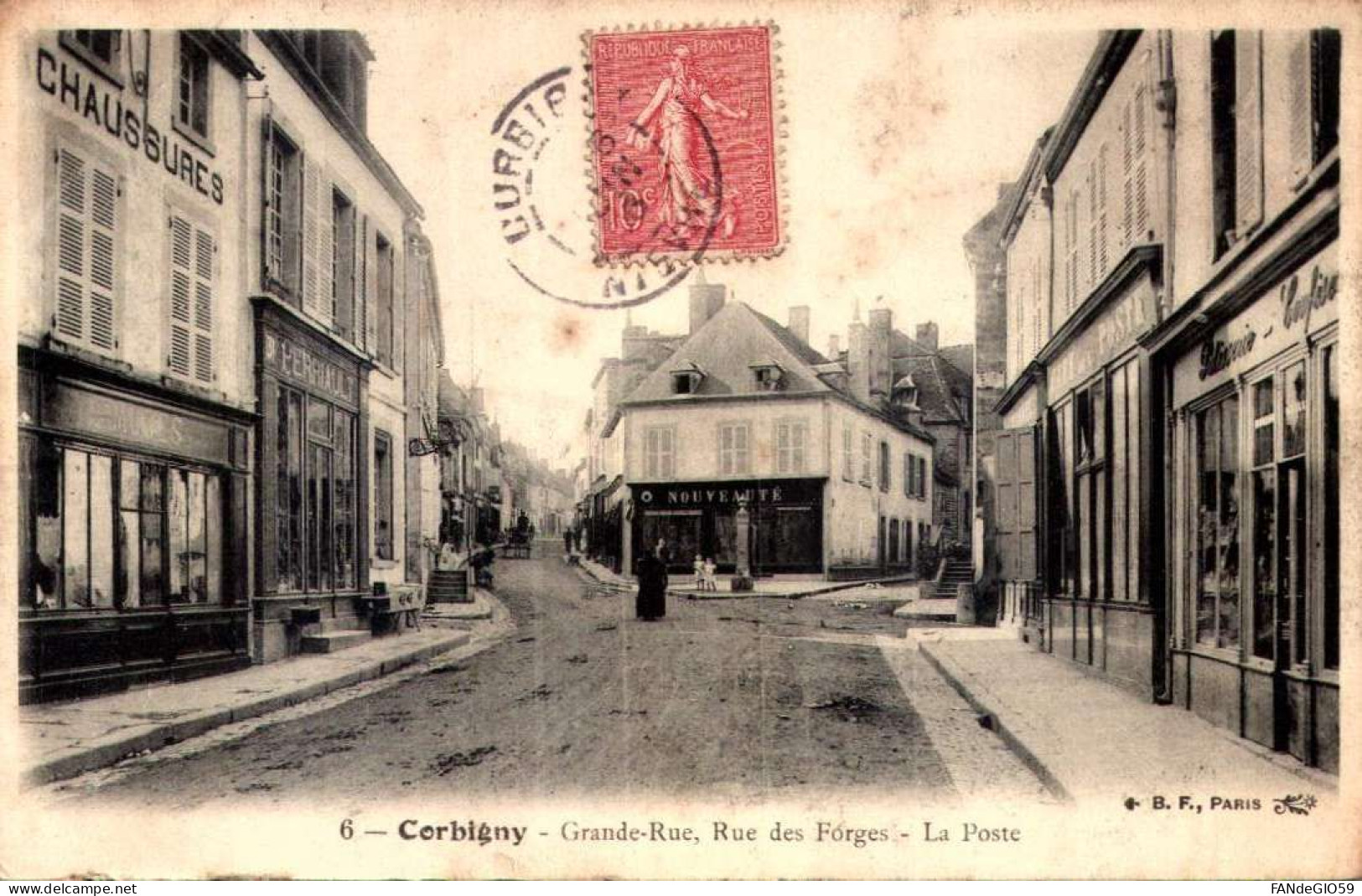 58 NIEVRE - CORBIGNY Grande Rue, Rue Des Forges, La Poste/// 112 - Corbigny