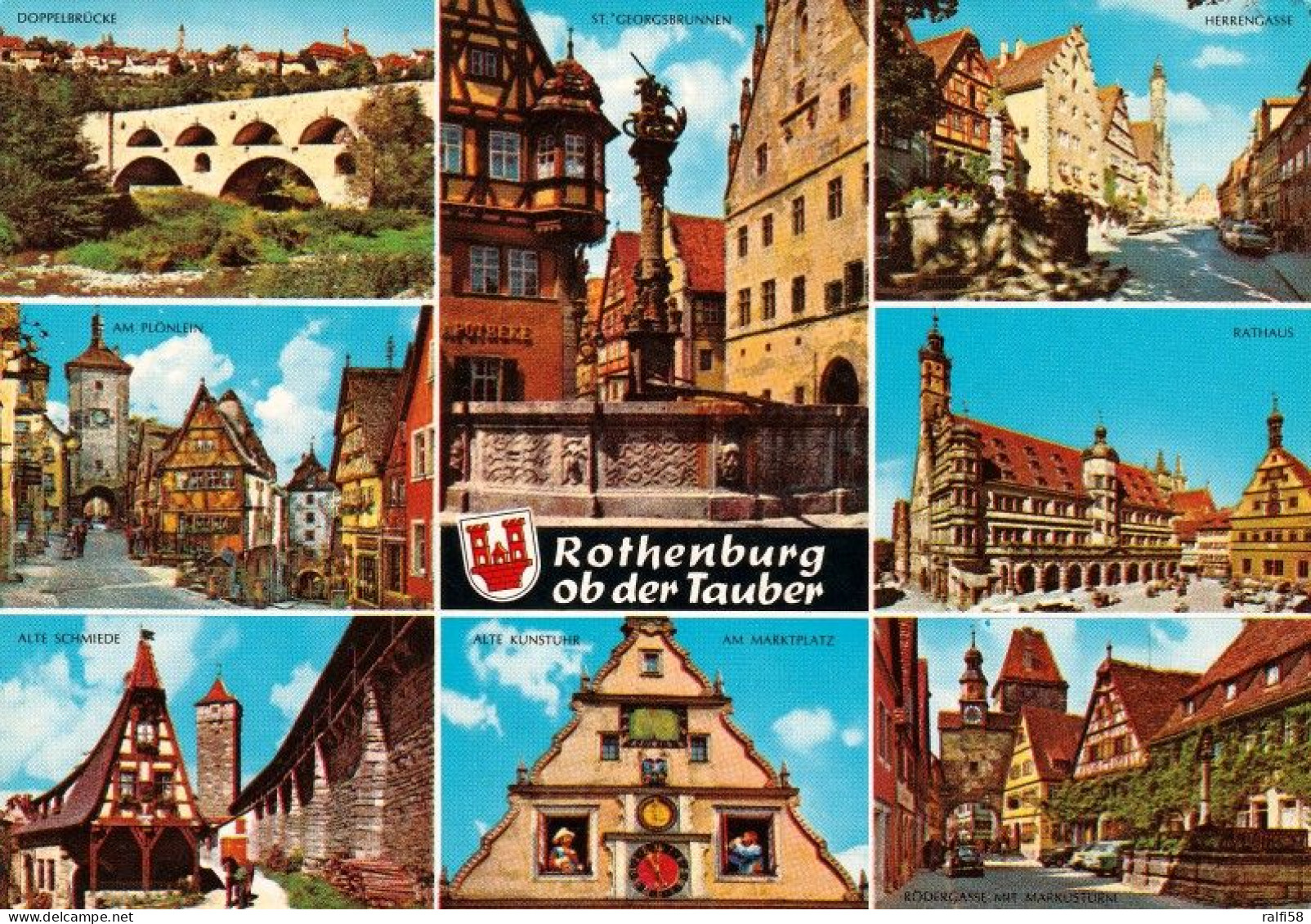 2 AK Germany / Bayern * Sehenswürdigkeiten Von Rothenburg Ob Der Tauber - 2 Krüger Karten Nummer 980/4 Und 24 * - Rothenburg O. D. Tauber