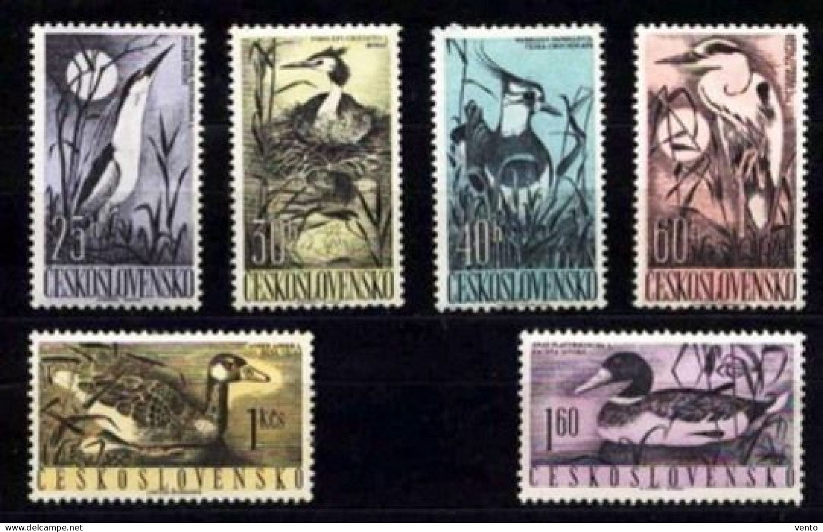 CS 1960 Mi 1228-1233 Yt 1109-1114 ** Water Birds - Unused Stamps