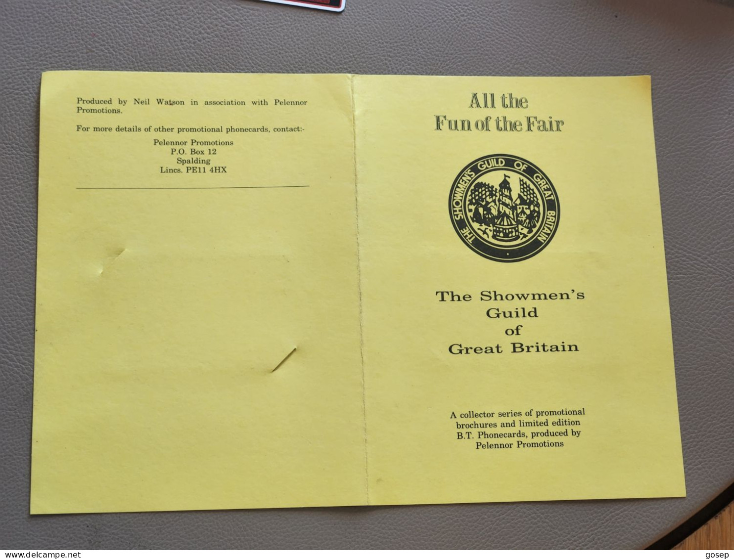United Kingdom-(BTG-045)-The Showmen's Guild-(453)(5units)(243C77738)folder(tirage-750)(price Cataloge-25.00£mint) - BT Edición General
