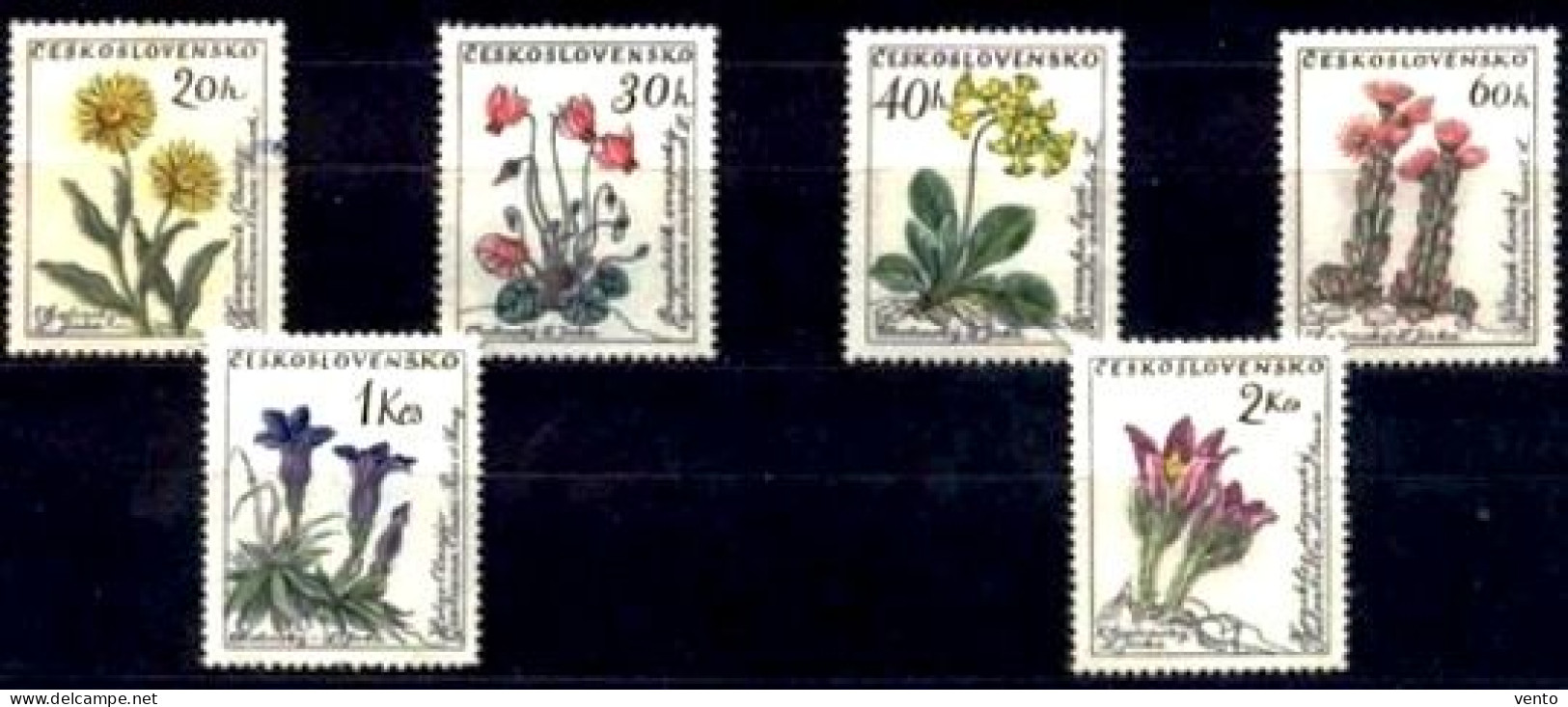 CS 1960 Mi 1234-1239 Yt 1115-1120 ** Flowers - Unused Stamps