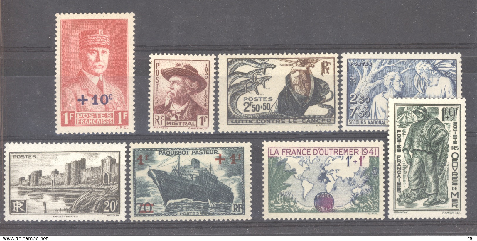 France  :  Yv  494...504  **   8 Valeurs - Unused Stamps