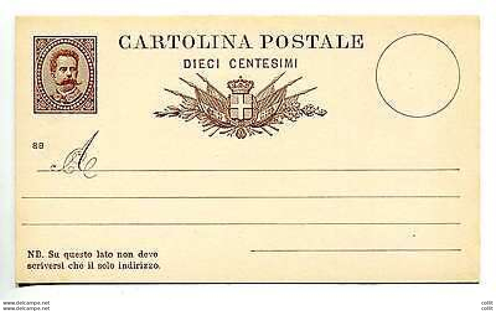 C.P. Umberto I° Cent. 10 Mil. 88 - Marcofilie