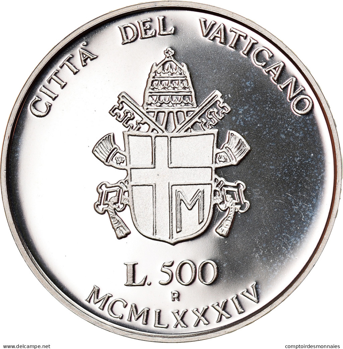 Monnaie, Cité Du Vatican, John Paul II, 500 Lire, 1984, Roma, Proof, SPL - Vatican