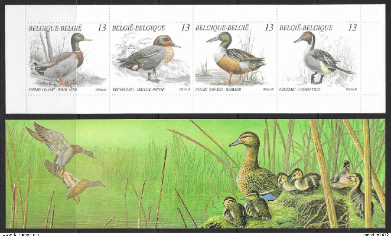 Boekje/carnet B19 - Natuur: Eenden, Nature: Canards  / ** MNH 1989 - 1953-2006 Modernos [B]