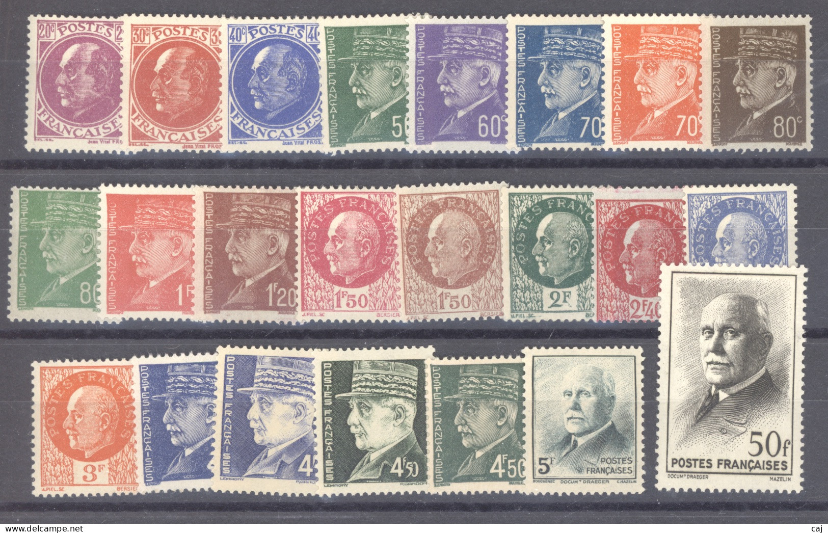 France  :  Yv  505-25  ** - 1941-42 Pétain