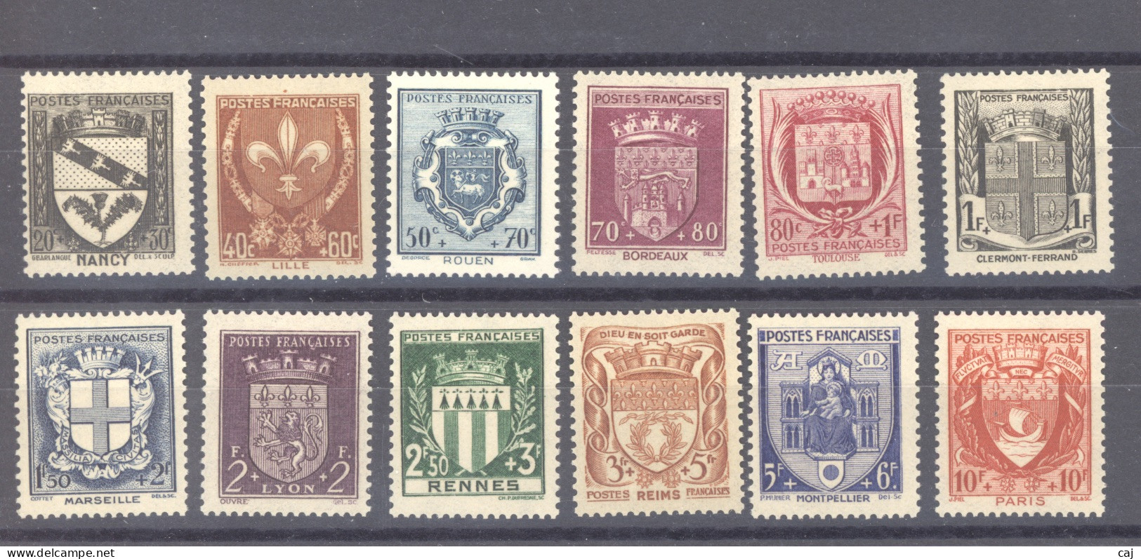 France  :  Yv  526-37  ** - 1941-66 Coat Of Arms And Heraldry