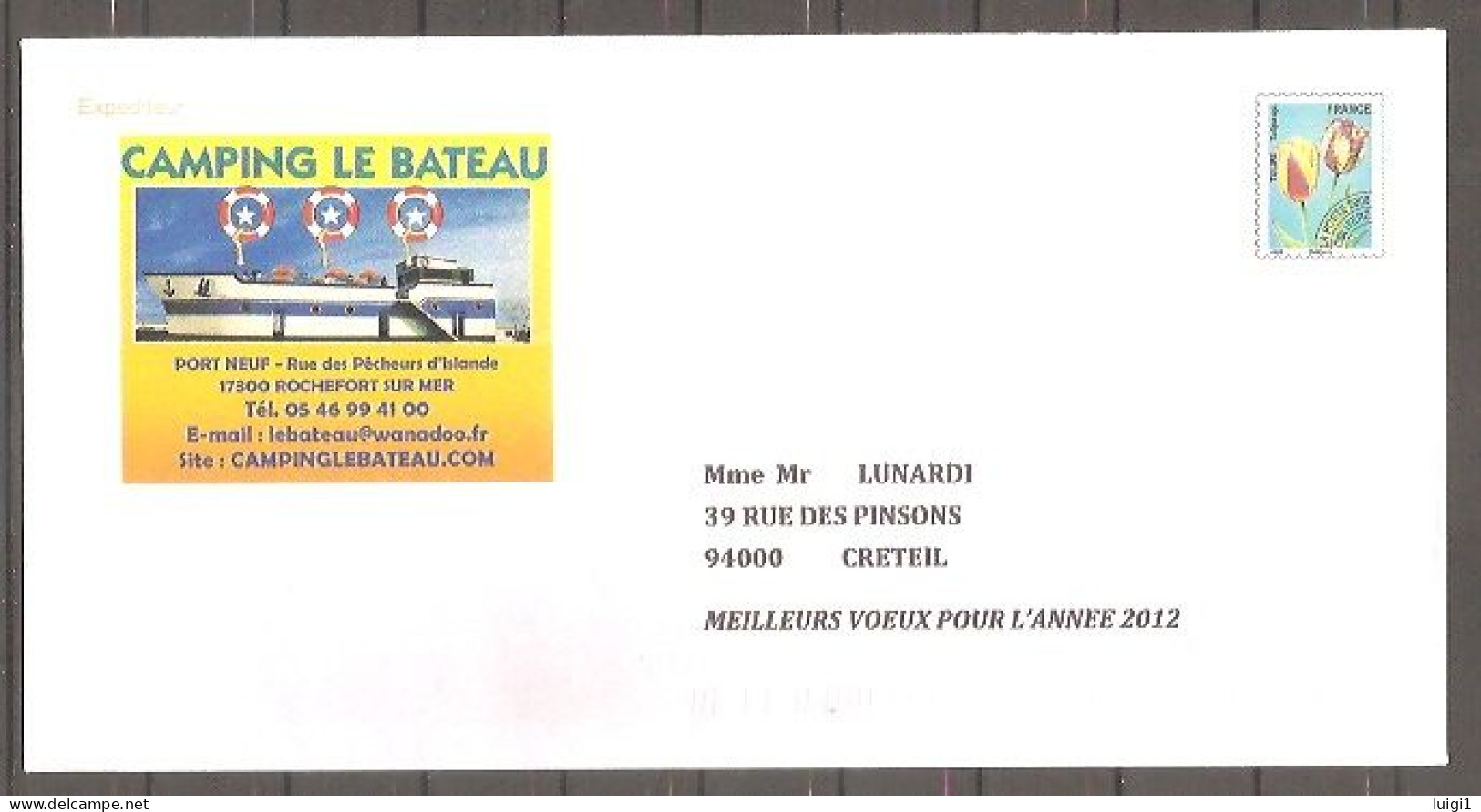 FRANCE - PAP Entier Postal PREOBLITERE , Illustré " Fleur Tulipe " ( Y&T N° 254 ). Circulé. - PAP:  Varia (1995-...)