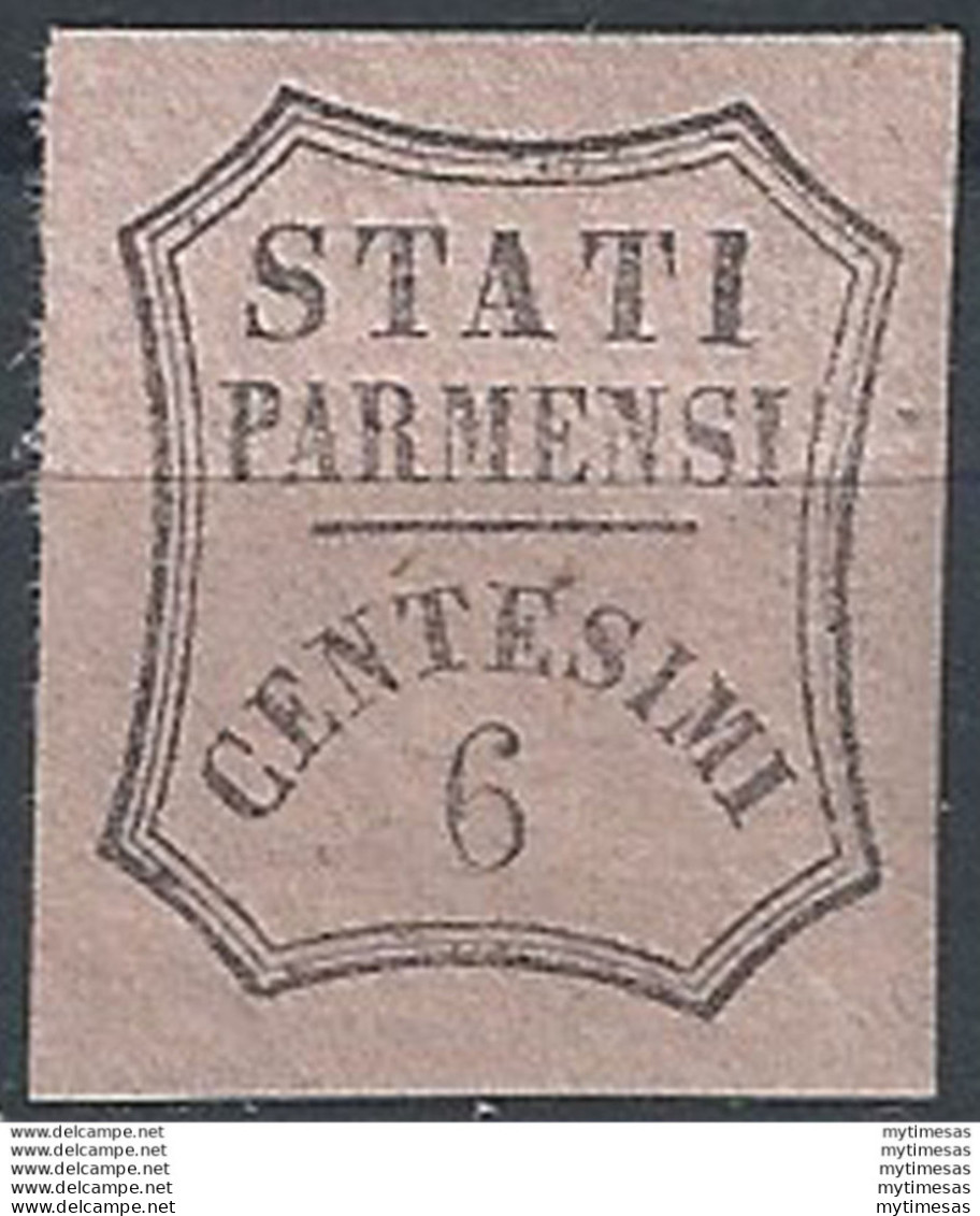 1857 Parma Giornali 6c.rosa Chiaro MNH Sassone N. 1A - Modena