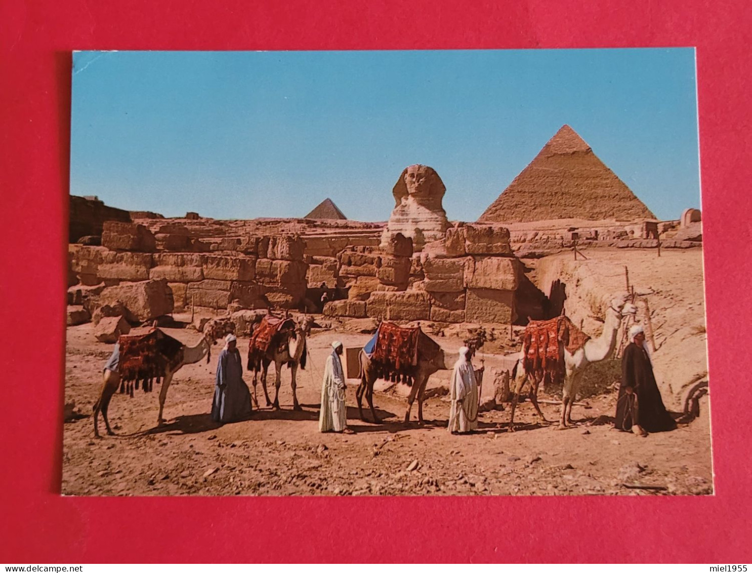EGYPTE Carte Postale Sphinx Et Pyramides GIZEH (3 Photos) - Guiza