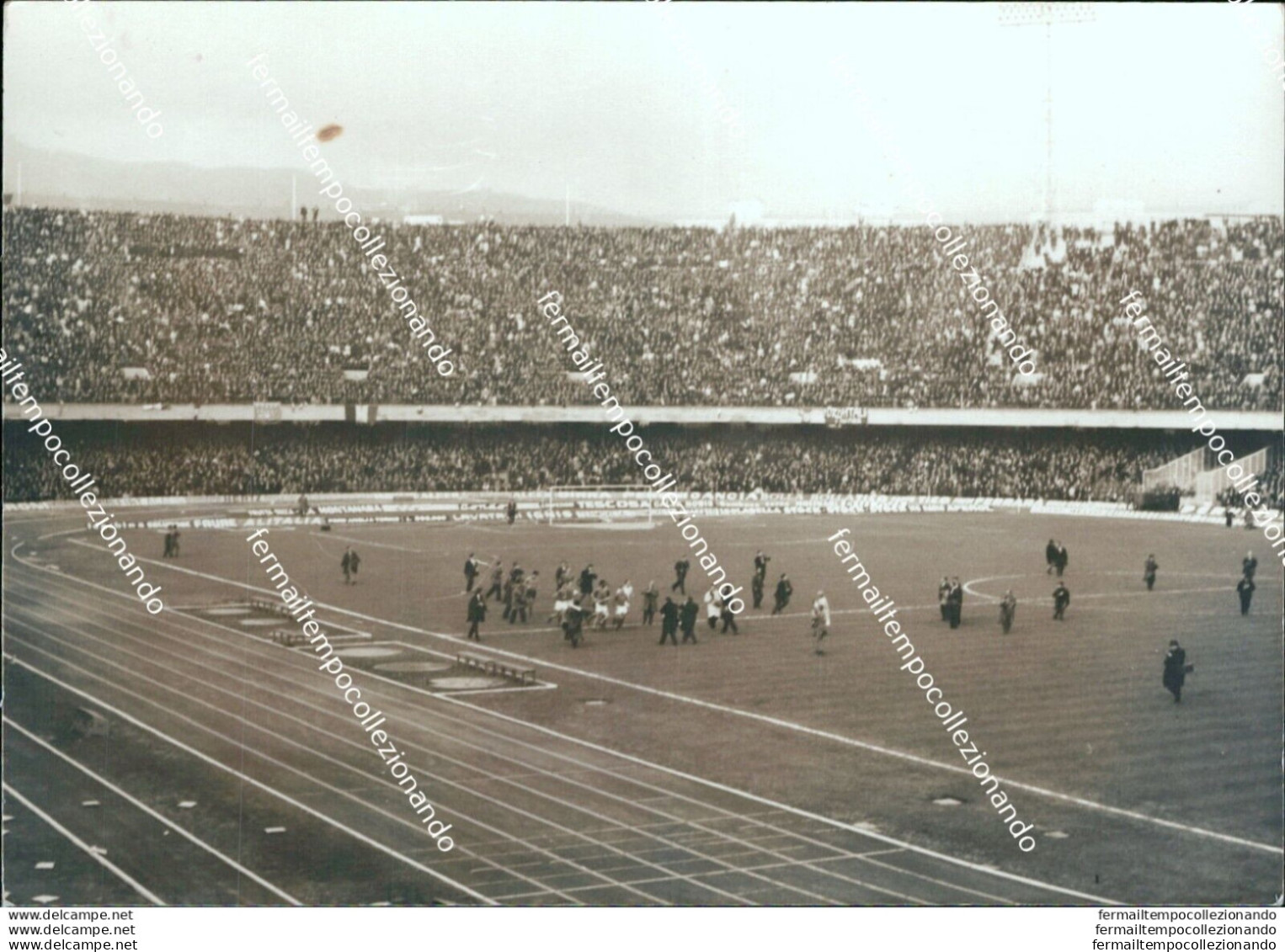 Bi211 Cartolina Foto Napoli Stadio San Paolo Partita Della Nazionale - Football