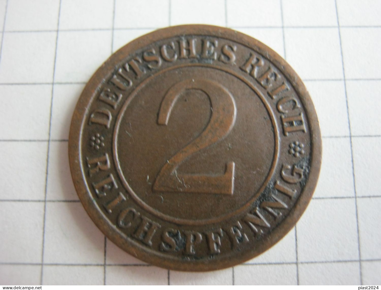 Germany 2 Reichspfennig 1924 F - 2 Rentenpfennig & 2 Reichspfennig