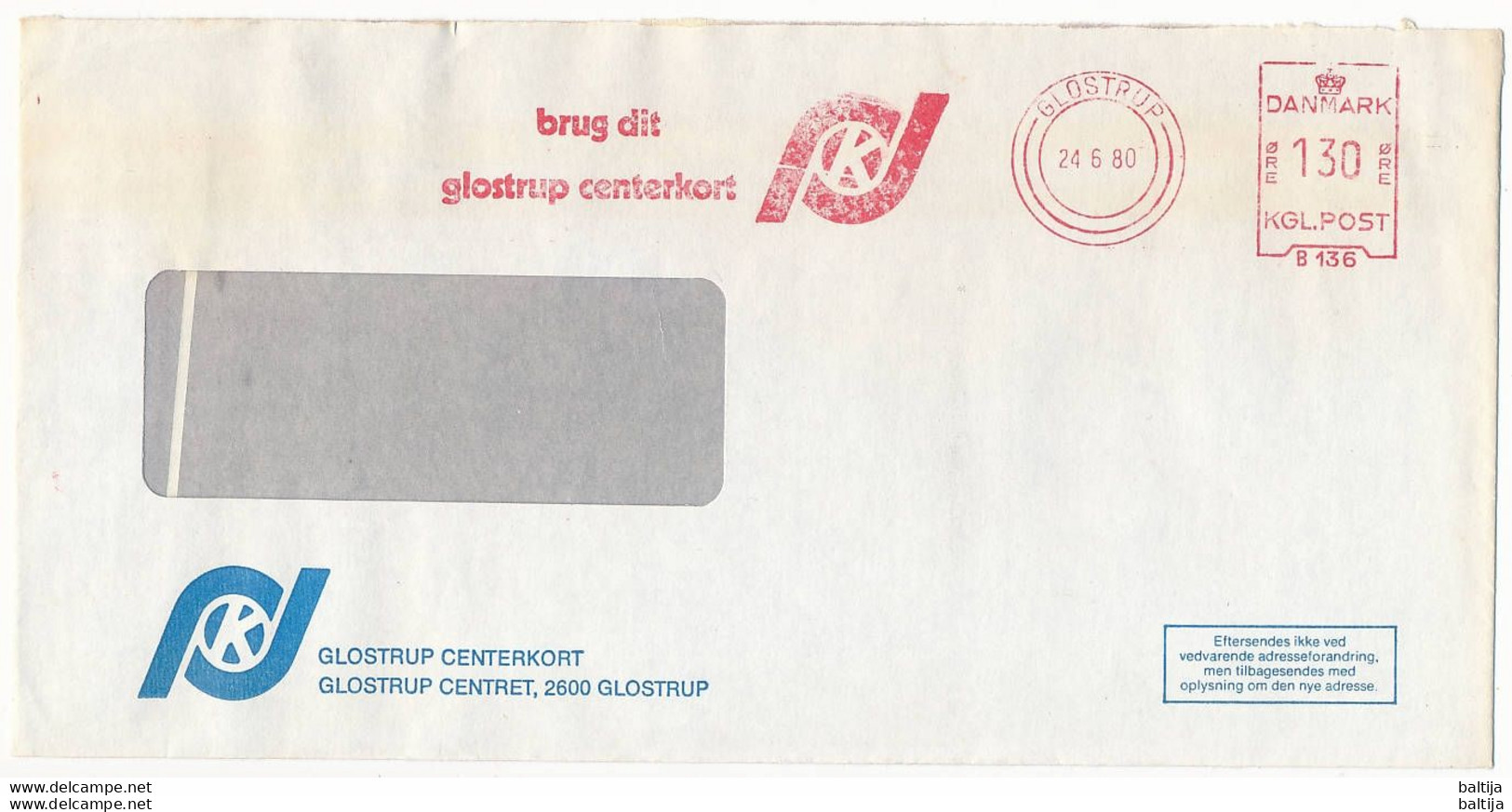 EMA Meter Slogan Cover Hasler / Glostrup Centret - 24 June 1980 Glostrup - Covers & Documents