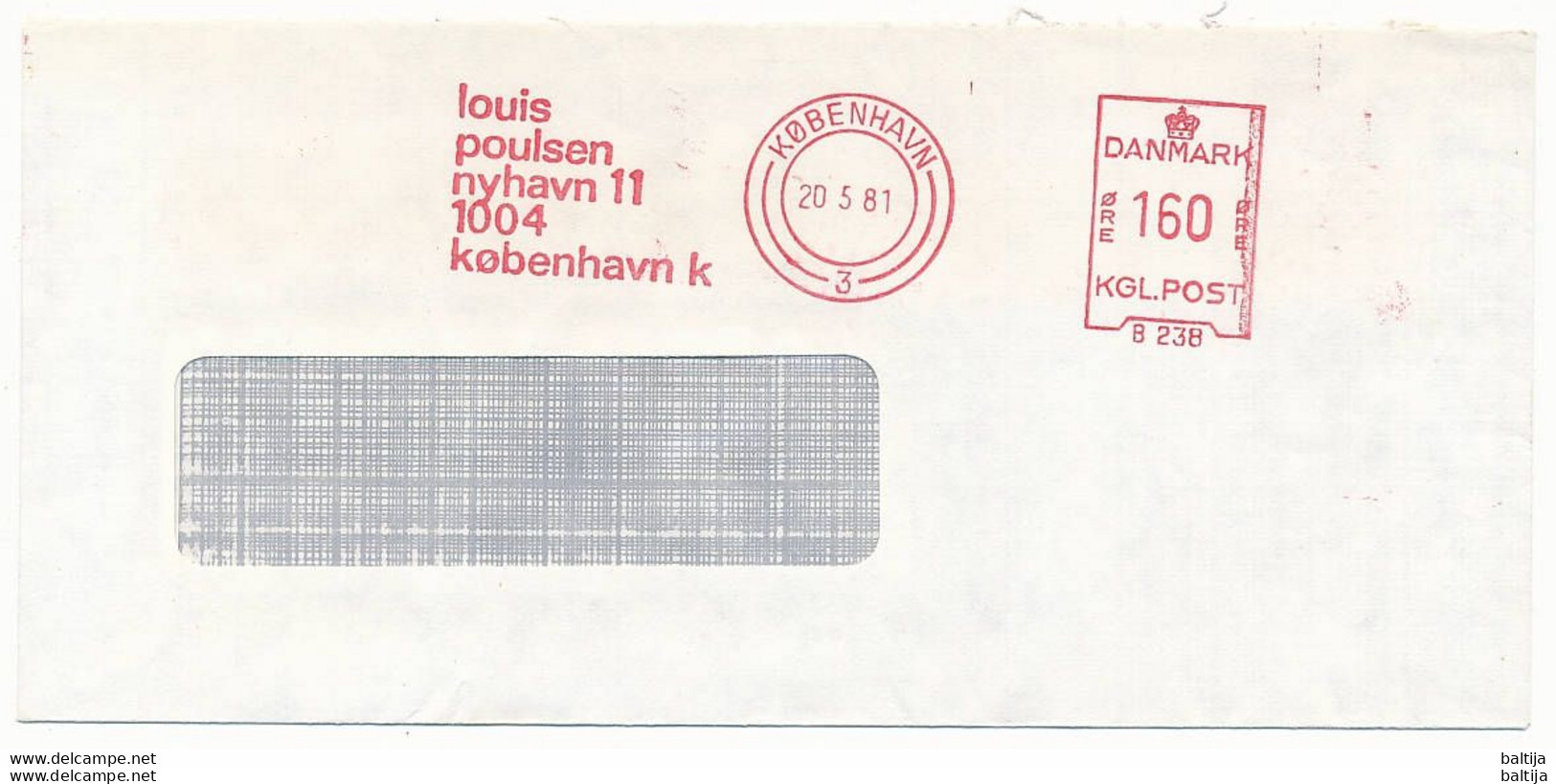 EMA Meter Slogan Cover Hasler / Louis Poulsen - 20 May 1981 København 3 - Lettres & Documents