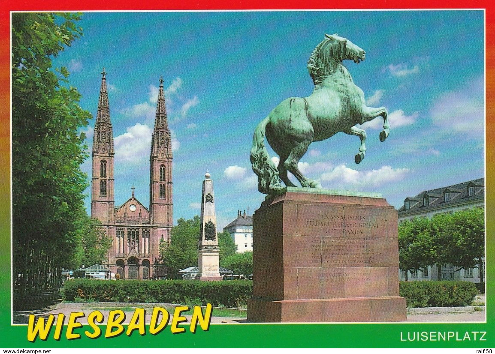 1 AK Germany / Bayern * Wiesbaden Mit Der Bonifatiuskirche Am Luisenplatz * - Wiesbaden