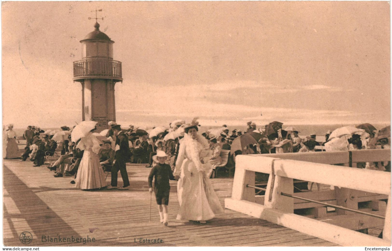 CPA Carte Postale  Belgique  Blankenberghe L'estacade 1909  VM80662 - Blankenberge