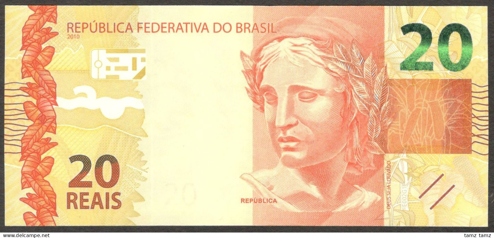 Brazil 20 Reais Golden Tamarin P-255 2010 UNC - Brasil