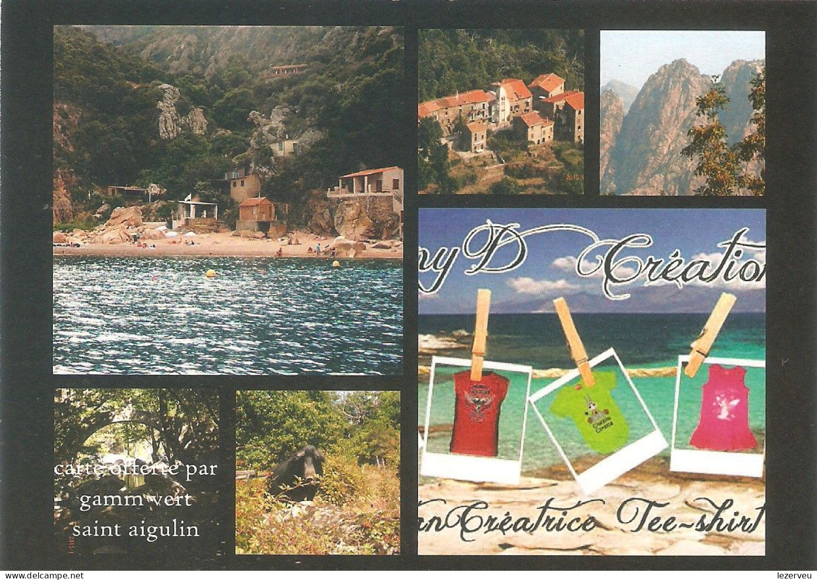 PUBLICITE JENNYCREATIONS.COM CORSE PLAGE PIANA CHIDAZZU  ( DOS VIERGE NON CIRCULE ) - Other & Unclassified