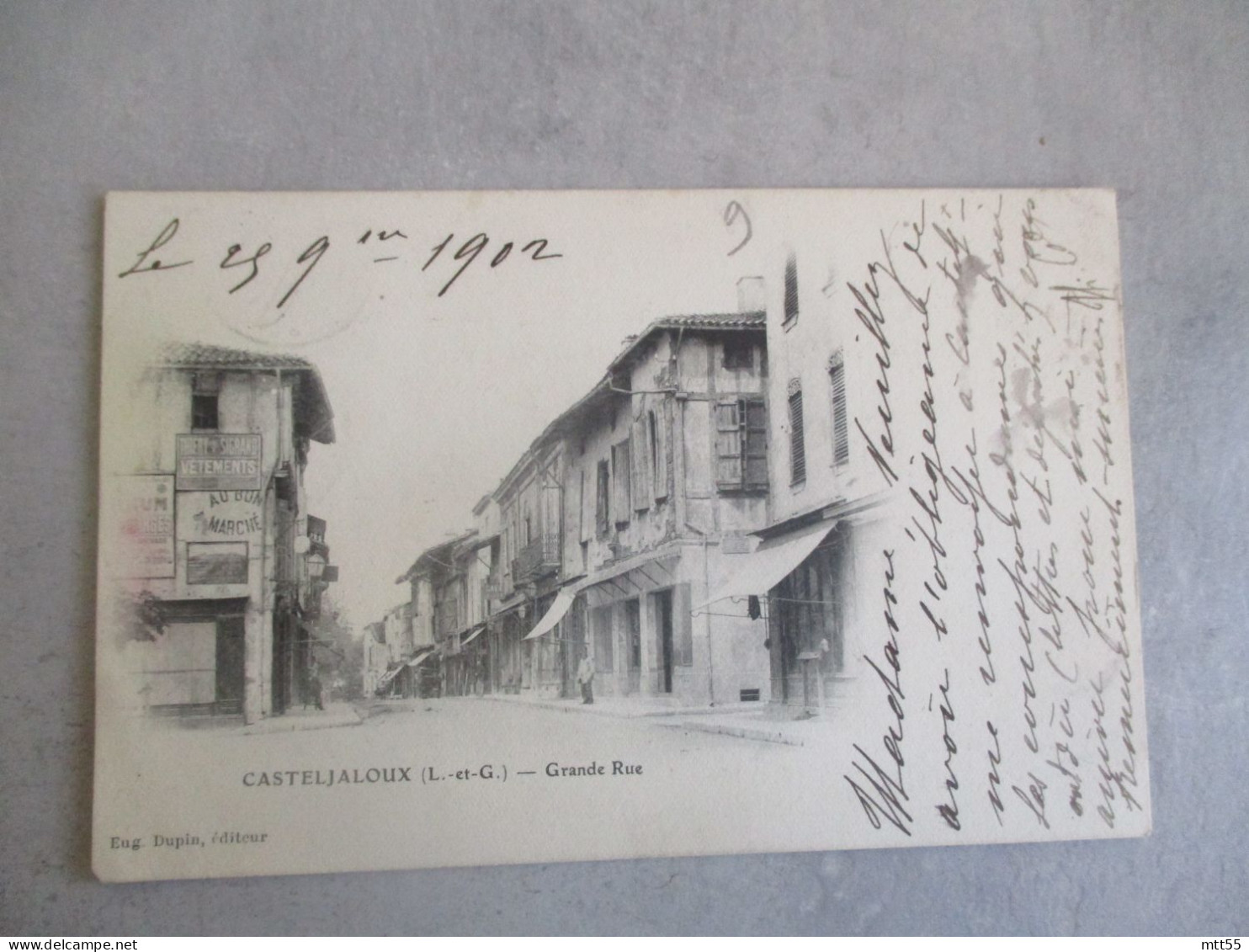 CASTELJALOUX GRANDE RUE 1902 CPA - Andere & Zonder Classificatie