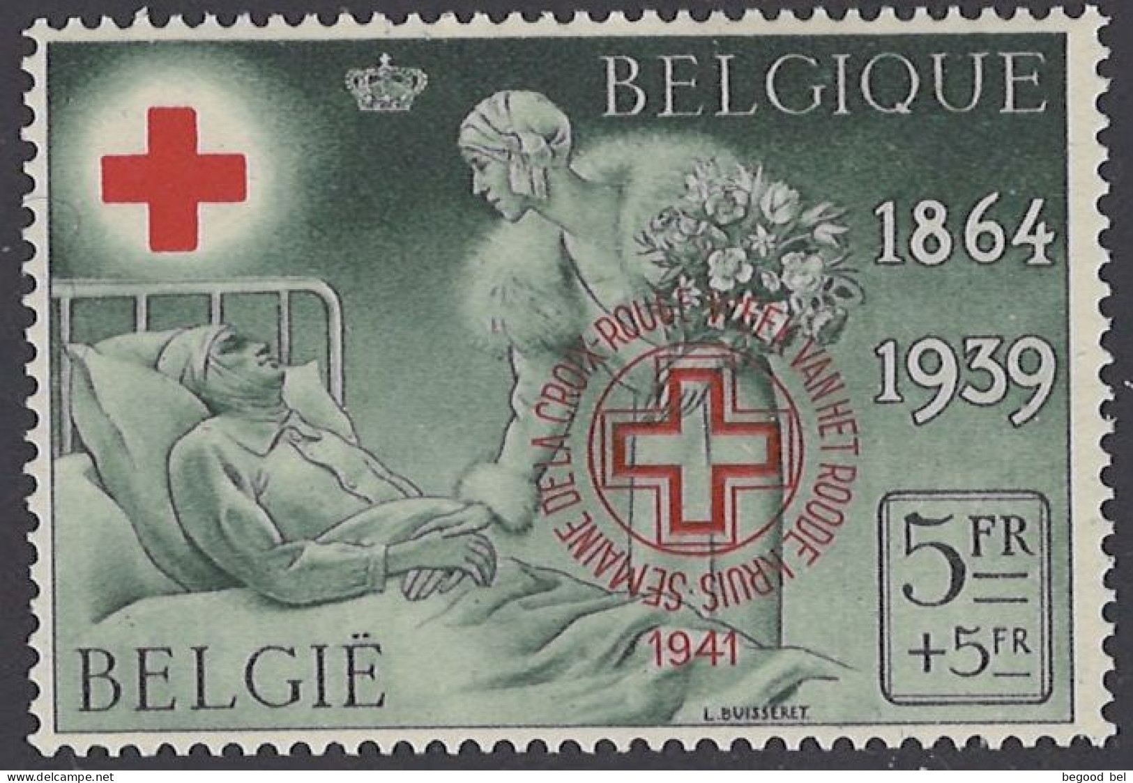 BELGIQUE - 1941 - MNH/***- LUXE - CROIX ROUGE ROODE KRUIS - COB 582BA - Lot 26021 - Unused Stamps