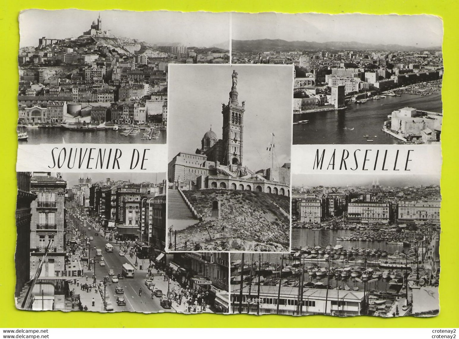 13 MARSEILLE Multivues De 1961 Magasin THIERY Cinéma ? CINEVOG Renault 4CV Citroën Traction BUS Anciens VW Käfer - Non Classés