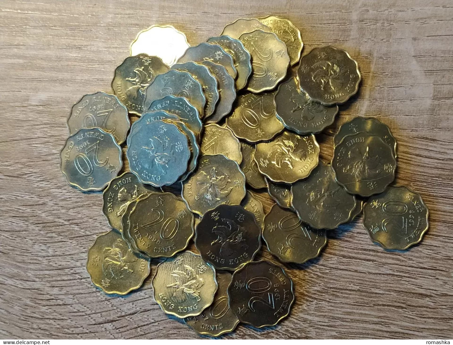 Hong Kong Lot Of 10 Coins  20 Cents Years Random - Hong Kong