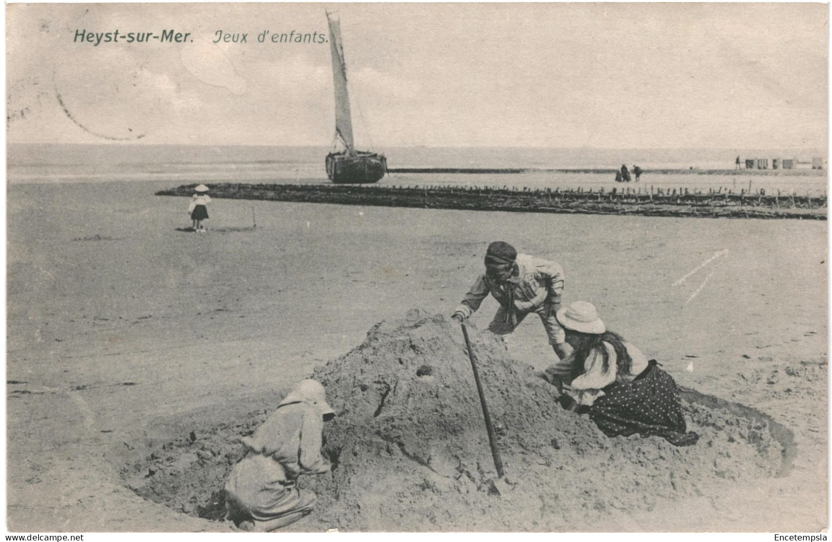 CPA Carte Postale  Belgique Heyst-sur-Mer Jeux D'enfants 1909 VM80664 - Heist