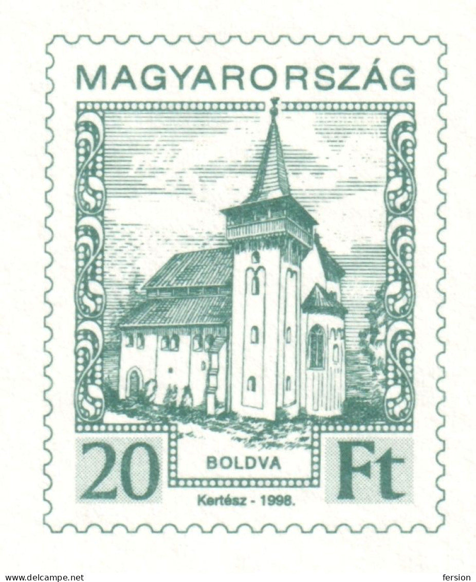1998 Ungarn Hungary Hongrie - Entier Postal - Ganzsache - Postal Stationery Church Cathedral BOLDVA / POSTCARD 20 Ft - Interi Postali