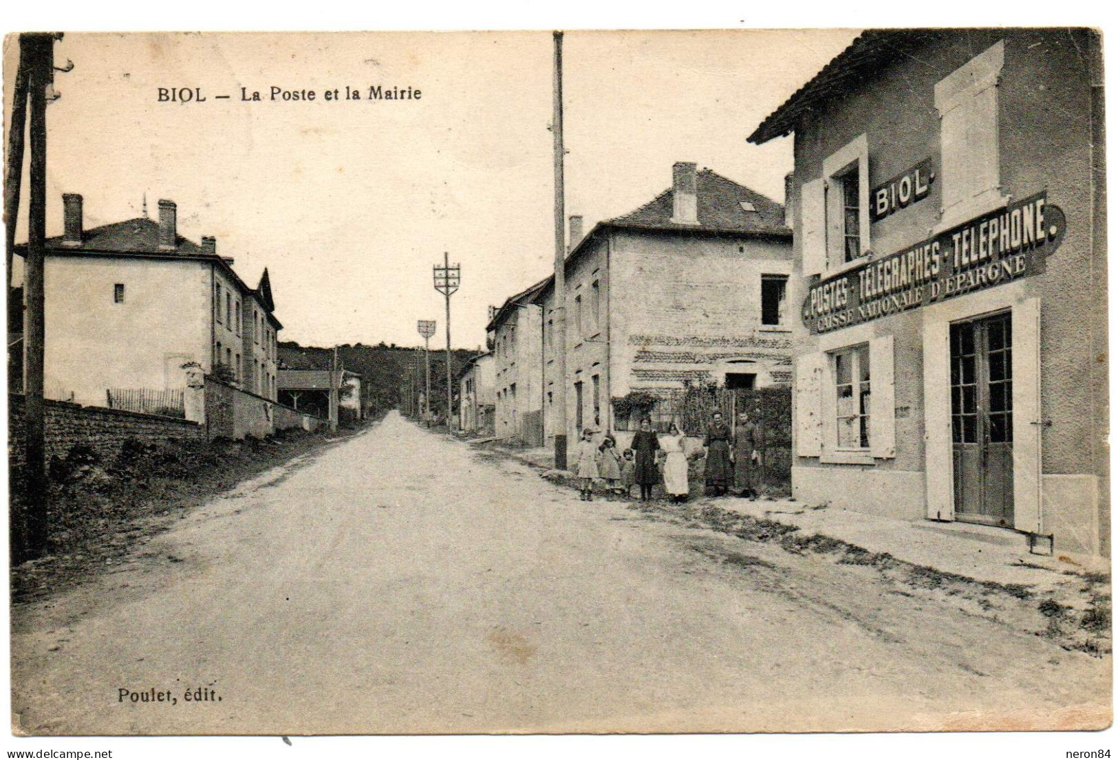 BELLE CPA DE BIOL 38. POSTES-TELEGRAPHES-TELEPHONE EN 1923. - Andere & Zonder Classificatie