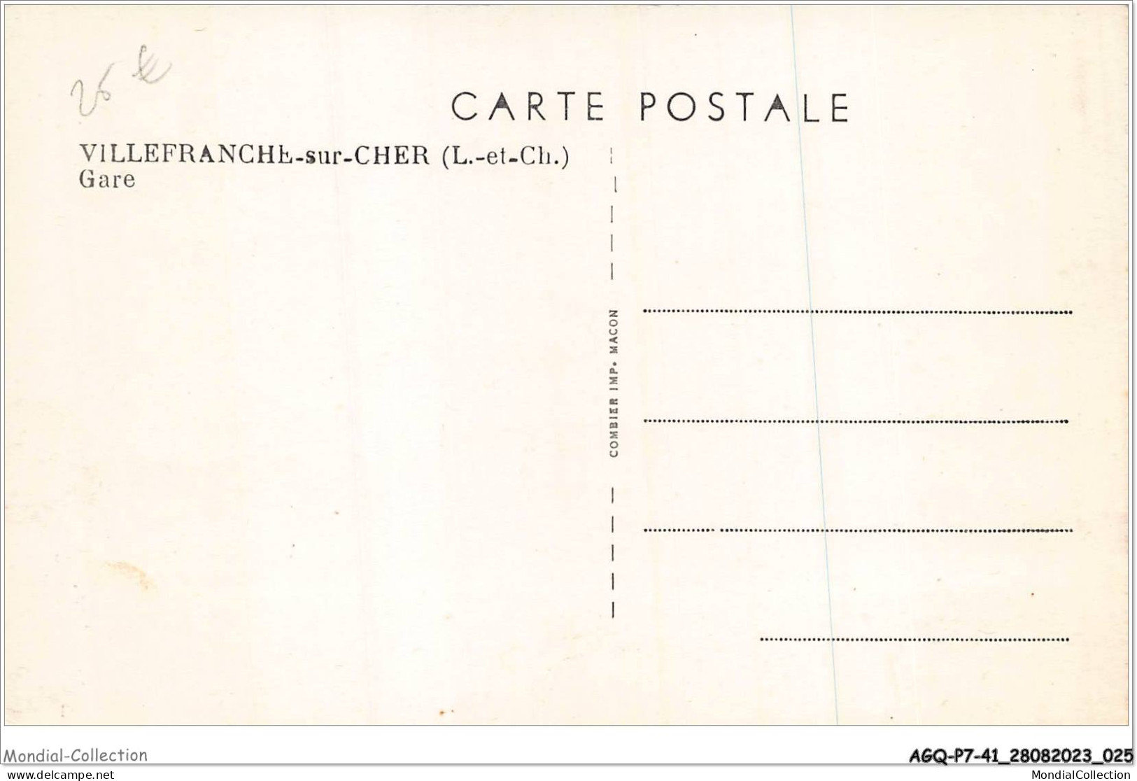 AGQP7-0473-41 - VILLEFRANCHE-SUR-CHER - Gare  - Other & Unclassified