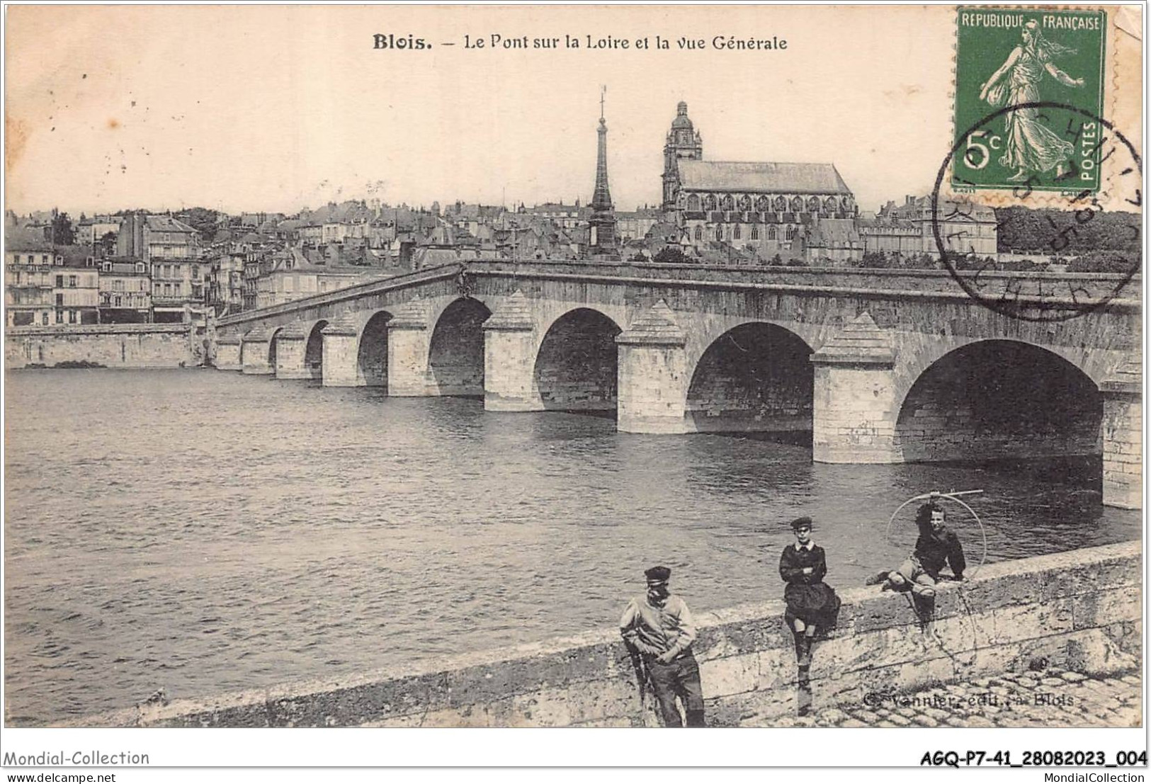 AGQP7-0463-41 - BLOIS - Le Pont La Loire Et La Vue Générale  - Blois