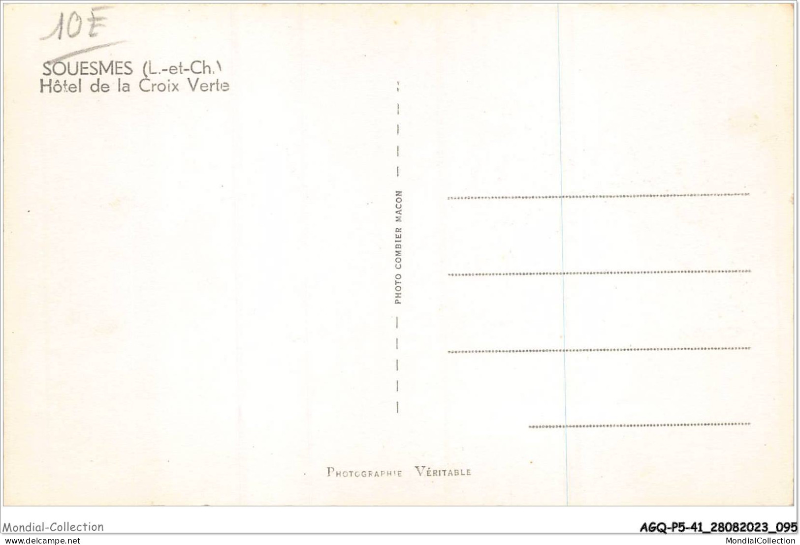 AGQP5-0361-41 - SOUESMES - Hotel De La Croix Verte - Romorantin