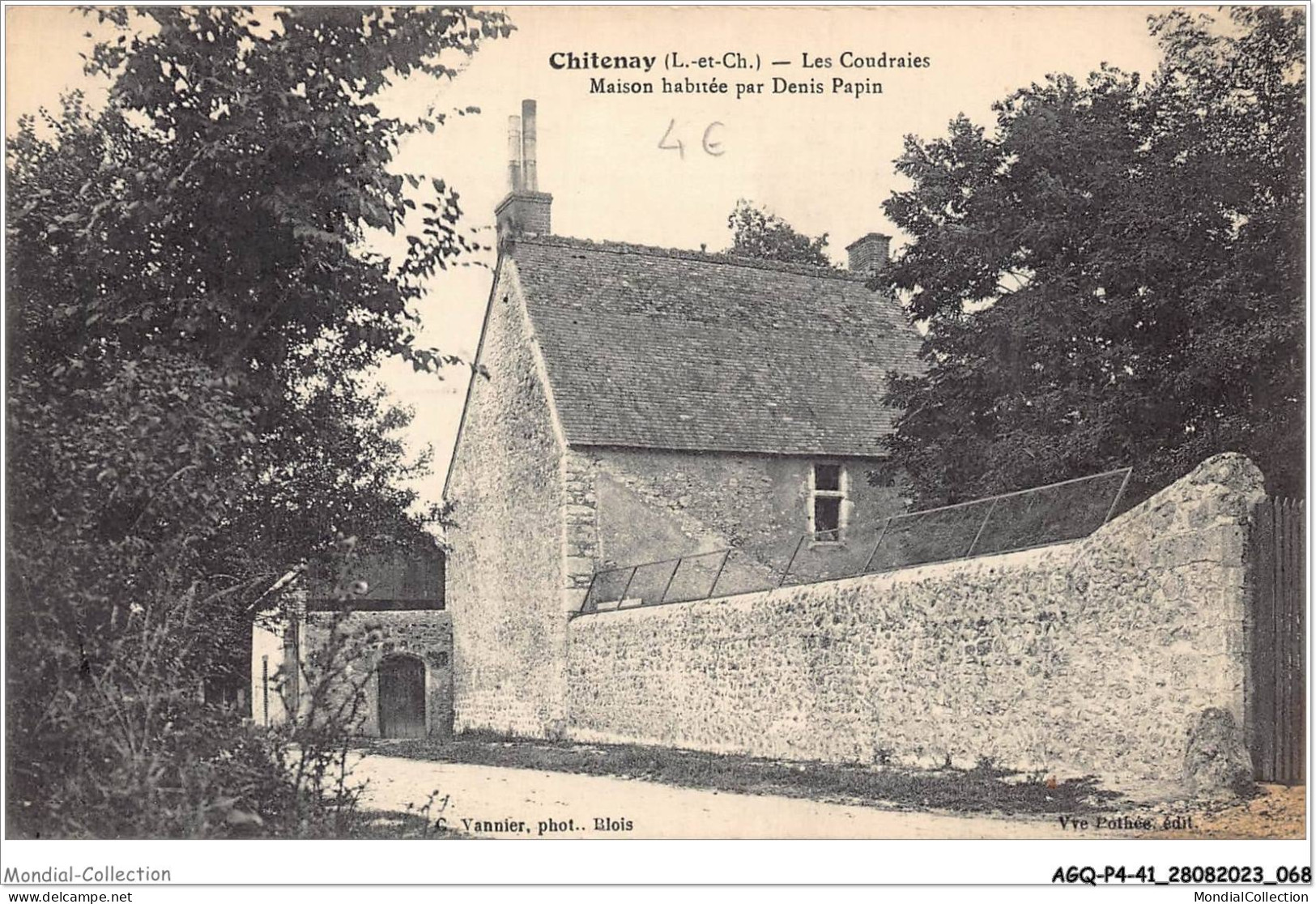 AGQP4-0285-41 - CHITENAY - Les Coudraies - Maison Habitée Par Denis Papin - Blois