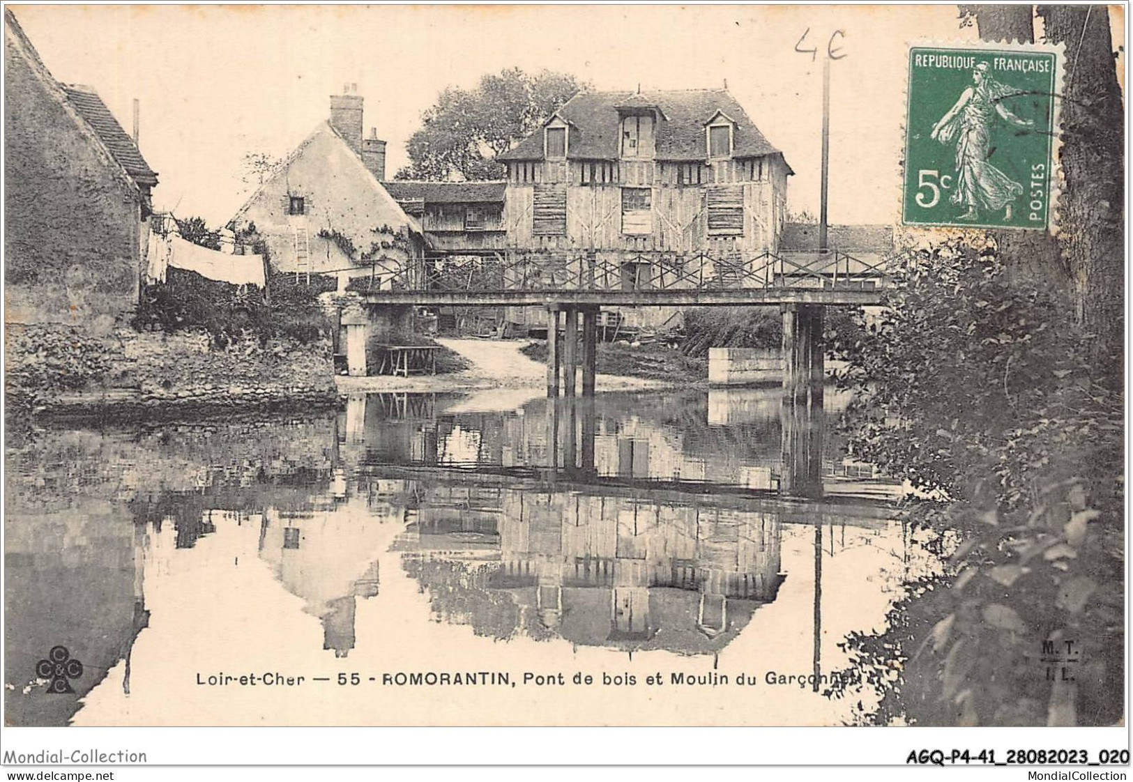 AGQP4-0261-41 - ROMORANTIN - Pont De Bois Et Moulin Du Garconnet - Romorantin