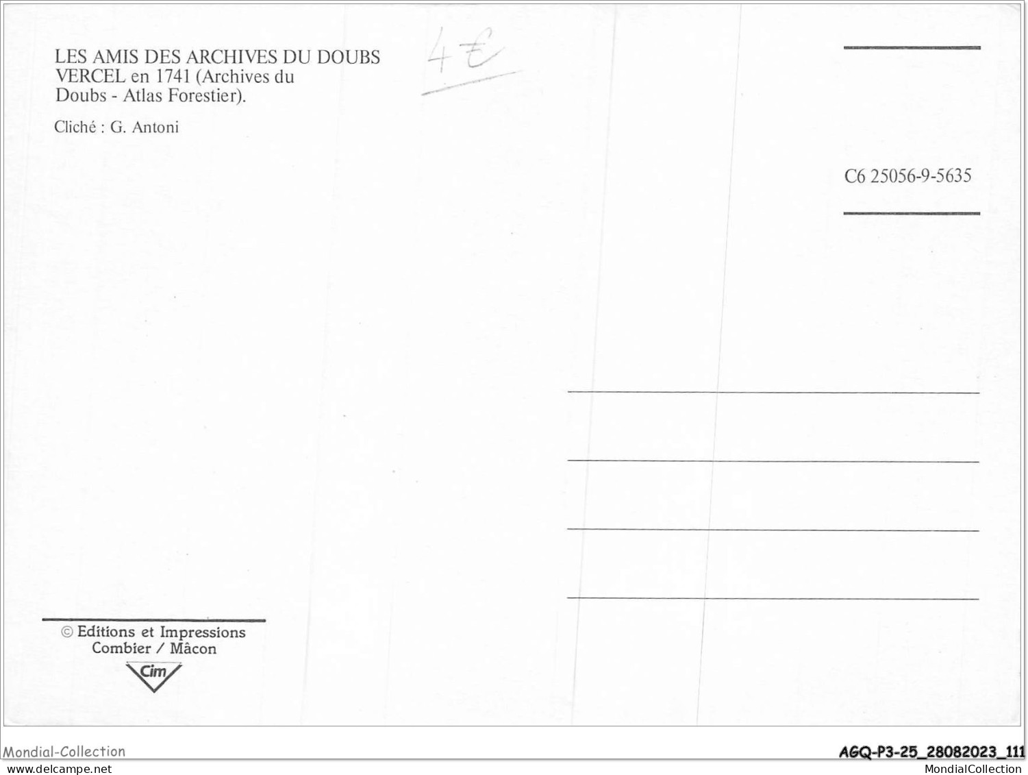 AGQP3-0217-25 - VERCEL - Doubs - Atlas Forestier - Pontarlier