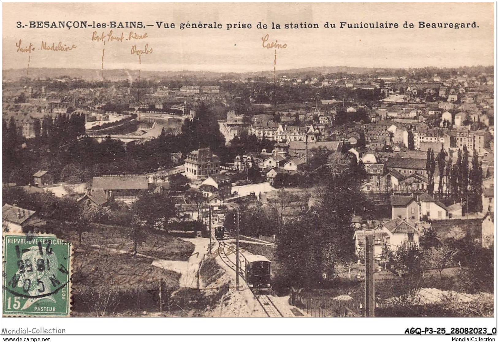 AGQP3-0162-25 - BESANCON-LES-BAINS - Vue Générale Prise De La Station Du Funiculaire De Beauregard - Besancon